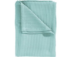 Heckettlane Bed Sprei Wafel - Bedsprei 1 persoons - Wafeldeken - 180x260 - Groen