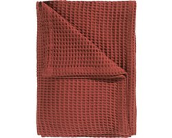Heckettlane Bed Sprei Wafel - Bedsprei 2 persoons - Wafeldeken - 240x260 cm - Oranje