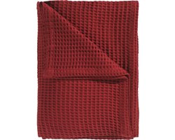 Heckettlane Bed Sprei Wafel - Bedsprei 2 persoons - Wafeldeken - 240x260 cm - Rood