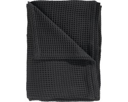 Heckettlane Bed Sprei Wafel - Bedsprei 2 persoons - Wafeldeken - 240x260 cm - Zwart