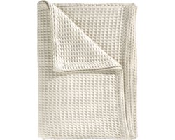 Heckettlane Bed Sprei Wafel - Bedsprei Eenpersoons - Wafeldeken - 180x260 cm - Off-White