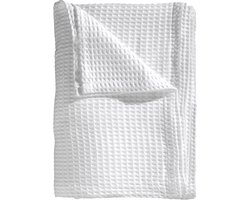 Heckettlane Bed Sprei Wafel - Bedsprei Eenpersoons - Wafeldeken - 180x260 cm - Wit