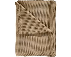Heckettlane Bed Sprei Wafel - Bedsprei Tweepersoons - Wafeldeken - 240x260 cm - Beige