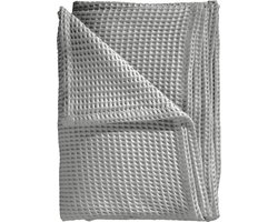 Heckettlane Bed Sprei Wafel - Bedsprei Tweepersoons - Wafeldeken - 240x260 cm - Grijs