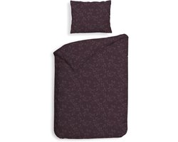 Heckettlane Dekbedovertrek Alloro - Effen Bedlinnen - 140x200-220 cm - Eenpersoons - Paars - Dekbedovertrek van 100% Katoen-Flanel