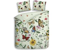 Heckettlane Dekbedovertrek Asa - Bedlinnen met Bloemen print - 260x220 - Multi - Dekbedhoes van 100% Katoen-Dobby