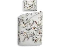 Heckettlane Dekbedovertrek Destiny - Bedlinnen met Takken print - 140x220 - Multi - Dekbedhoes van 100% Katoen-Satijn