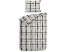 Heckettlane Dekbedovertrek Ennio - Bedlinnen met Ruiten print - 140x200-220 cm - Multi - Dekbedovertrek van 100% Katoen-Flanel