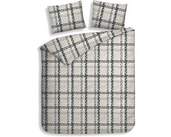Heckettlane Dekbedovertrek Ennio - Bedlinnen met Ruiten print - 260x200-220 cm - Multi - Dekbedovertrek van 100% Katoen-Flanel