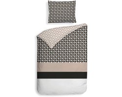 Heckettlane Dekbedovertrek Katoen Satijn Carter - Natural - 100% Katoen-Satijn - Dekbedovertrek 140x200/220cm - Eenpersoons - Chicago