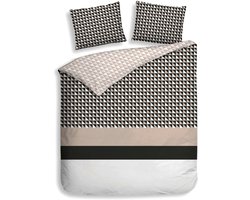 Heckettlane Dekbedovertrek Katoen Satijn Carter - Natural - 100% Katoen-Satijn - Dekbedovertrek 200x200/220cm - Tweepersoons - Chicago