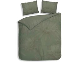 Heckettlane Dekbedovertrek Katoen Satijn Mesa - Forest Green - 100% Katoen-Satijn - Dekbedovertrek 200x200/220cm - Tweepersoons - Santa Fe