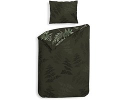 Heckettlane Dekbedovertrek Rua - Forest Green - Dekbedovertrek van 100% Katoen-Satijn - Dekbedovertrek 140x200-220 cm - Puketi