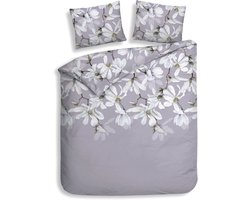 Heckettlane Dekbedovertrek Stacey - Bedlinnen met Bloemen print - 240x220 - Paars - Dekbedhoes van 100% Katoen-Flanel