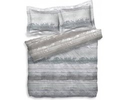 Heckettlane Donovan Dekbedovertrek - Litsjumeaux - 240x200/220 cm - Grijs/Naturel
