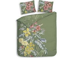 Heckettlane Jean Dekbedovertrek - 100% Katoen-Satijn - 240x220 - Groen