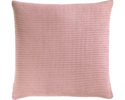 Heckettlane Kussensloop Wafel - Kussenhoes van 50x50 cm - 1 stuk - 100% Katoen - Paars