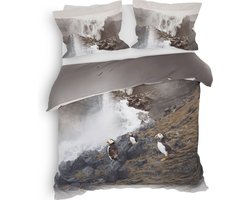 Heckettlane Laurien Dekbedovertrek - Lits-jumeaux - Katoen - 240x200-220cm - Grijs