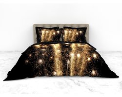 Heckettlane Lumina Dekbedovertrek - Lits-jumeaux - Katoensatijn - 240x200-220cm - Zwart