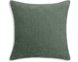 Heckettlane Sierkussen Velours Panama - Calla Green - Sierkussens 48x48 cm - 100% Polyester Velours - Inclusief Binnenkussen