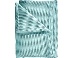 Heckettlane Sprei Wafel - Plaid - Sky Blue - 70% Gerecycled Katoen 30% Andere Vezel - 240x260 cm