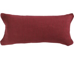 Heckettlane Wafel Kussensloop - Rood - 40x80cm - Rood