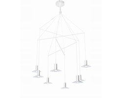Heeft Hanglamp Wit - Moderne Design Verlichting met 8 LED Spots