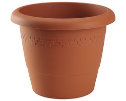 Hega Hogar Bloempot/plantenpot - D50 cm x H41,5 cm - terra cotta kunststof - Buiten gebruik