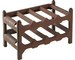 Hega Hogar Wijnfles rek - 41 x 24 x 24 cm - voor 8 flessen - Kunststof - flessenrek - wijnrek