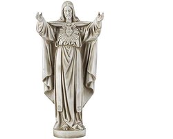 Heilig Hart Jezus Tuinbeeld - Spirituele Sculptuur voor Meditatie en Bezinning