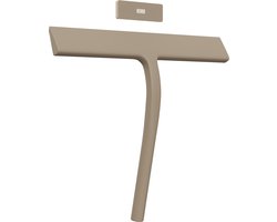 HEIMR Douchewisser Taupe met Magneetstrip Ophangsysteem Zonder Boren 28 cm Breed - Raamwisser - Badkamer Accessoires - Douchetrekker