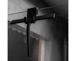 HEIMR Zwarte Douchewisser met Ophangsysteem - Trekker Douche - Raamwisser - Badkamer Accessoires - 28cm x 22cm