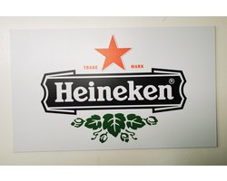 Heineken Dibond bordje - 18x30cm - Woonaccessoires - Decoratie