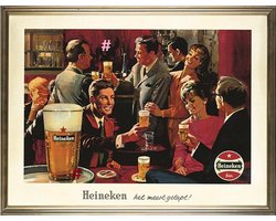 Heineken Oud Cafe Metalen Wandbord, Maat:30x20 cm - Drank-Werkplaats-Garage-Classic Car-oldtimer-Man Cave-Wandbord Mancave-Kroeg decoratie-Tekstbord-Metalen wanddecoratie