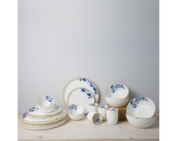 Heinen Delfts Blauw | Blauw Bloesem serviessets | 5-delig | 4 pers.