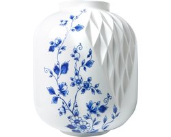 Heinen Delfts Blauw.- Blauw Vouw - Vaas Nr.4 25cm