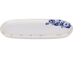 Heinen Delfts Blauw - Cakeschaal Blauw Bloesem - Porselein - 30 cm