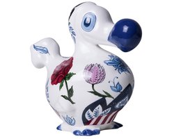 Heinen Delfts Blauw - Decoratiebeeld Dodo The Heritage Collection - Zeven Rozen - Keramiek - 17 cm