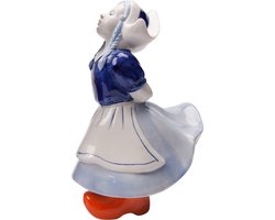 Heinen Delfts Blauw - Decoratiebeeld Kissing couple XL - Boerin - Delfts blauw - 30 cm