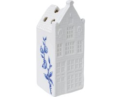 Heinen Delfts Blauw - Droogbloemhuisje 'Tuitgevel' (Blauw)