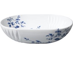 Heinen Delfts Blauw - Schaal - Blauw Vouw - Groot - Saladeschaal - Serveerschaal