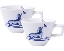 Heinen Delfts Blauw - Teckel Nhaan - Espressokopje - 2 stuks