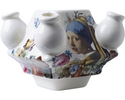 Heinen Delfts Blauw Tulpenvaas (midden) Stapelgekte - Porselein - Multicolor - 13 x 10 x 13 cm (BxHxD)