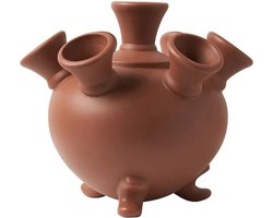 Heinen Delfts Blauw - Tulpenvaas 'Pootjes' (Groot, Bruin)