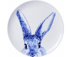 Heinen Delfts Blauw Wandbord Haas - Keramiek - Blauw - 26 x 26 x 0 cm (BxHxD)