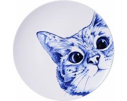 Heinen Delfts Blauw - Wandbord Poes - Delfts blauw - Keramiek - 31 cm