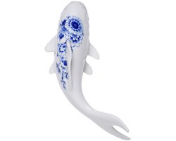 Heinen Delfts Blauw - Wanddecoratie vis - Keramiek - Delfts blauw - Middel - 23 cm