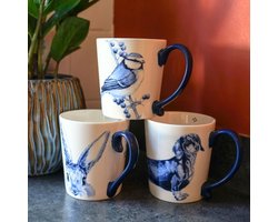 Heinen Delftsblauw Mok Teckel 300 ml