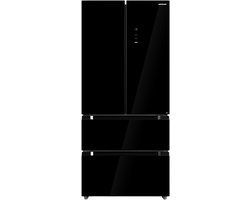 Heinner HCFD-M516INVHGBKE++ French Door Amerikaanse Koelkast – 516 L – No Frost – LED Touch Display – InoxCool Technology & ADT Fresh System – Zwart – 5 Jaar Garantie