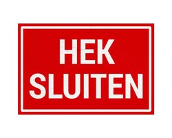 Hek sluiten bord | Sign Again materiaal | 18 x 12 cm